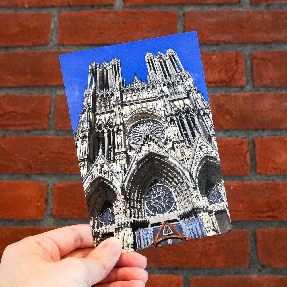 Ｎｏｔｒｅ　Ｄａｍｅ　超希少海外版画集版上額装付 ポストカード ランス・ノートルダム大聖堂 – 軽井沢安東美術館