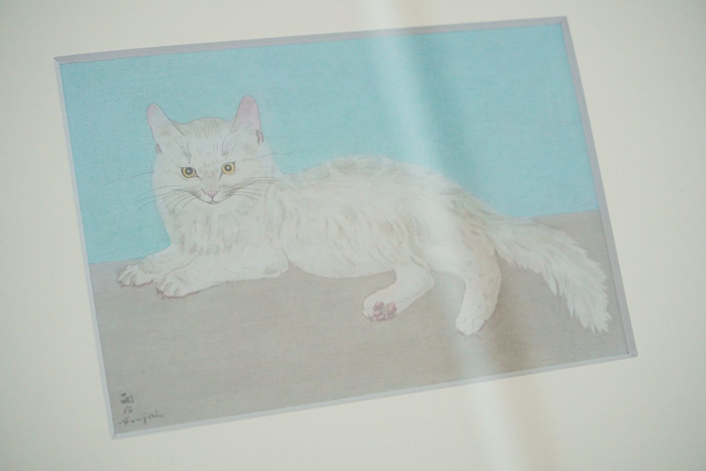 K ポストカード《横たわる猫》1点 ＋ 額1点