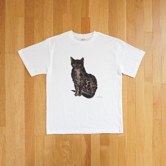 Tシャツ  『猫十態』より 黒い猫 (S)