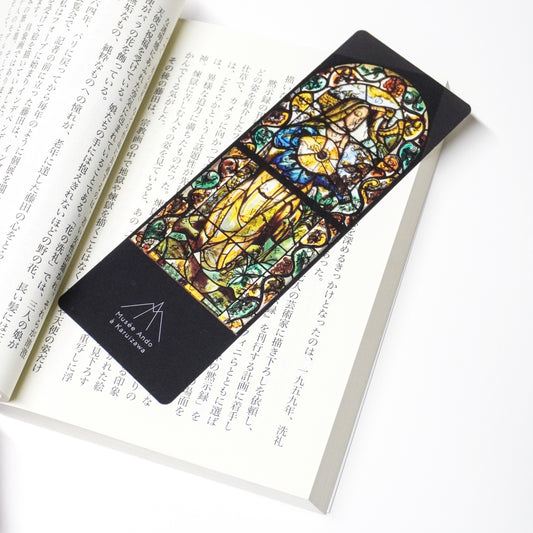 クリア栞　ステンドグラス「聖セシリア」