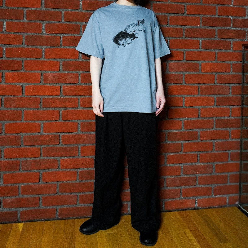 Tシャツ 二匹の猫 (L)