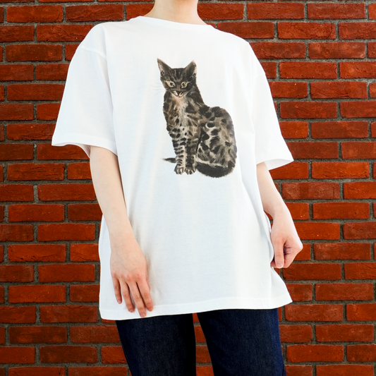 Tシャツ  『猫十態』より 黒い猫 (S)