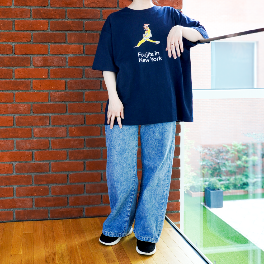 Tシャツ 《書簡（フランク・シャーマン宛）》B_紺  (L)