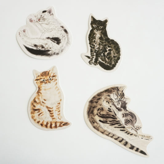 ねこ型ポストカード 『猫十態』より 茶色い猫