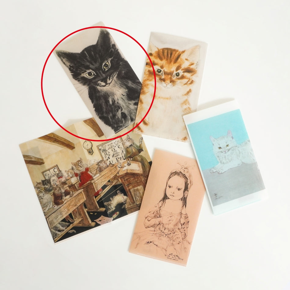 チケットフォルダー 『猫十態』より 黒い猫