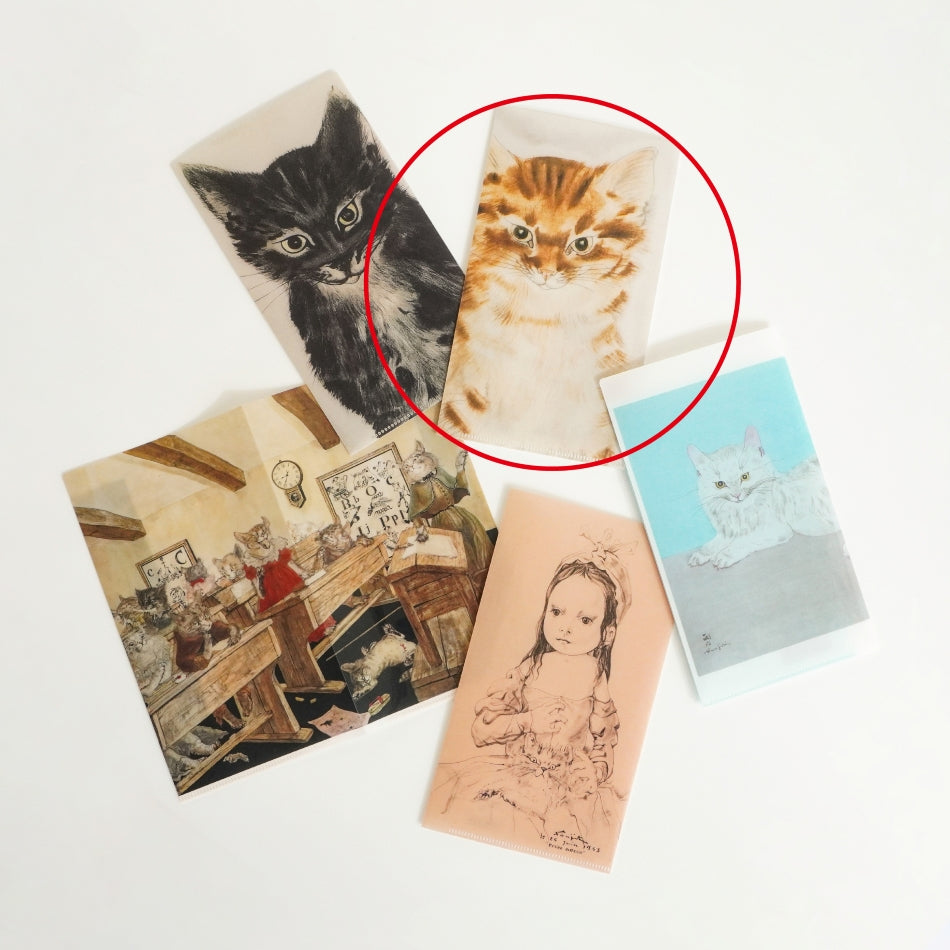 チケットフォルダー 『猫十態』より 茶色い猫