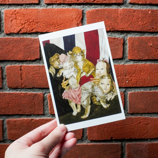 Postcard "Lying Cat"