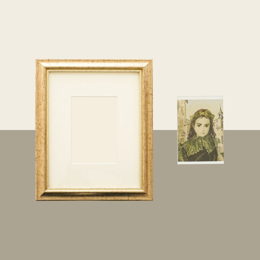 J ポストカード《少女》1点 ＋ 額1点