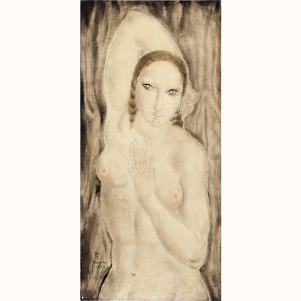 《腕を上げた裸婦》1924年　油彩・キャンバス　軽井沢安東美術館蔵